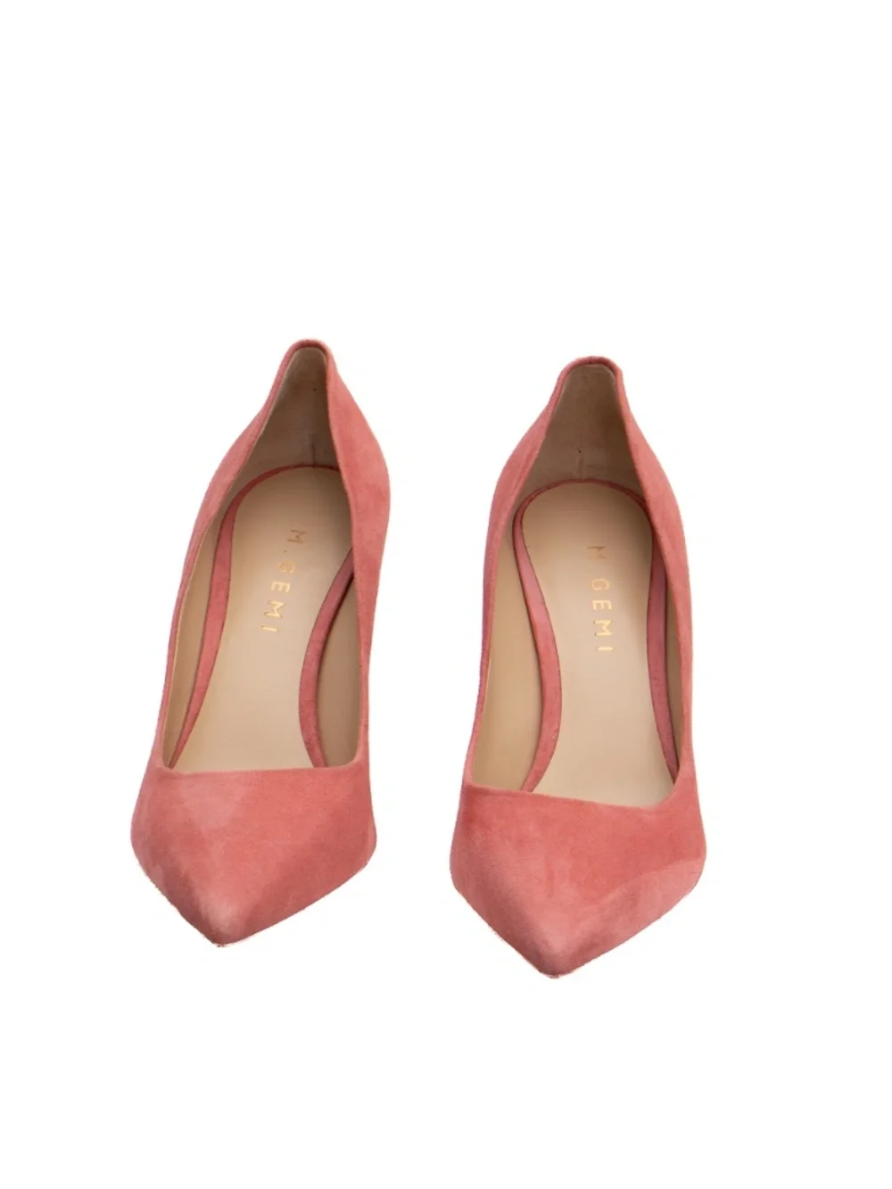 M.Gemi Women’s Coral Pink Suede Pointed Toe Stiletto Pumps Heels Size EU 37 US 7